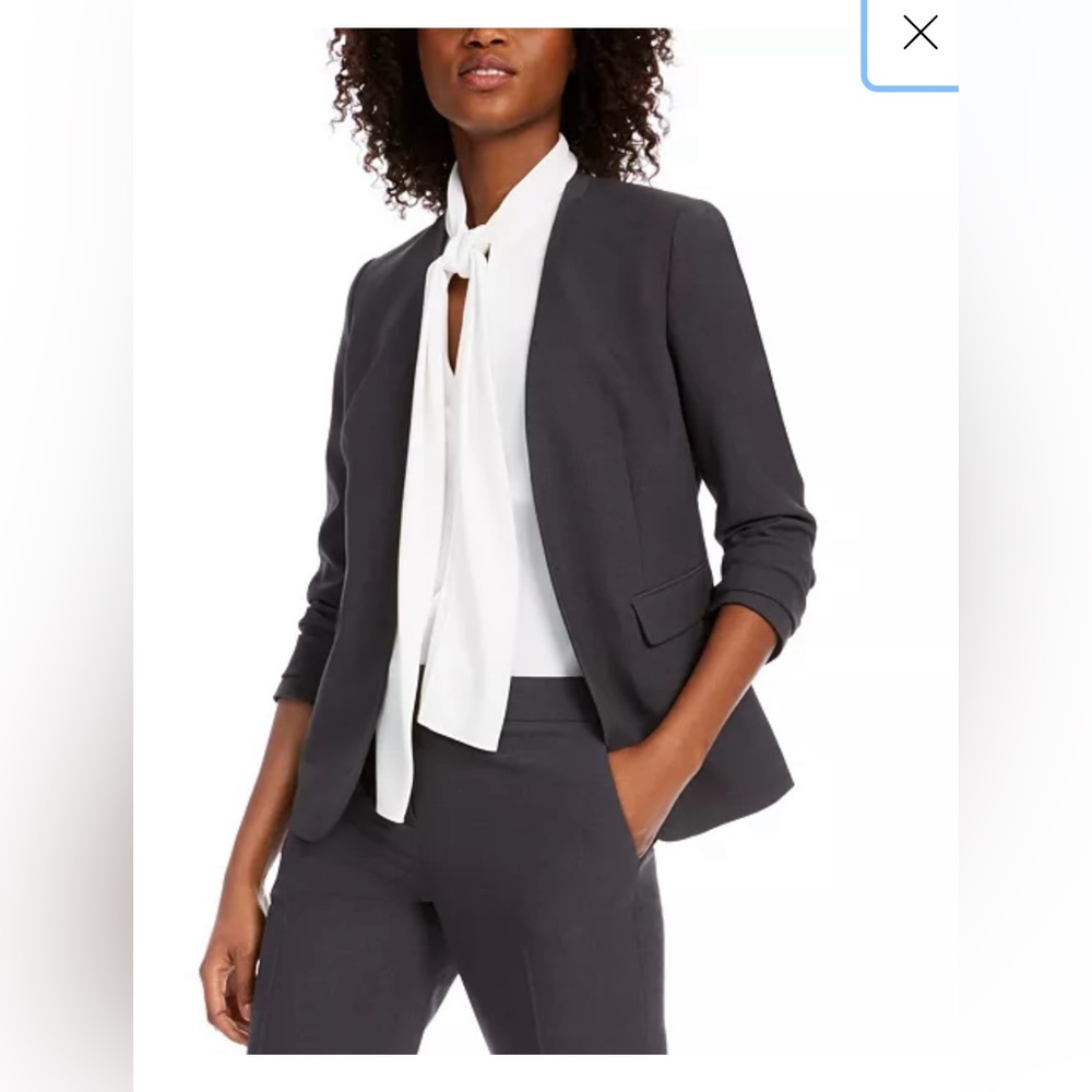 Bar III Navy Collarless Open-Front Blazer - XL - Never Worn